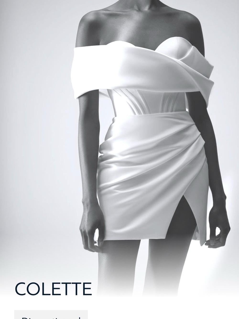 MillaNova Colette Off-Shoulder Satin Mini Dress